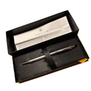 Cross Chrome Ballpoint‎ Pen With Blue Ink & Gift Box